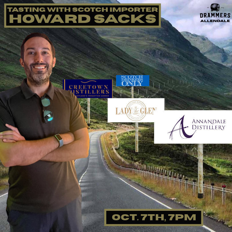 Oct. 7:  Drammers North NJ - Scotch with Sacks Dynamics Imports