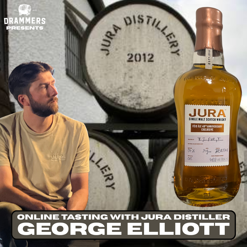 18 July 2026 - Online Drammers Event with Jura Distillery George Elliott Whiskey and Spirits Club DRINQY Droplet Auctions Testify.png (Copy) (Copy)