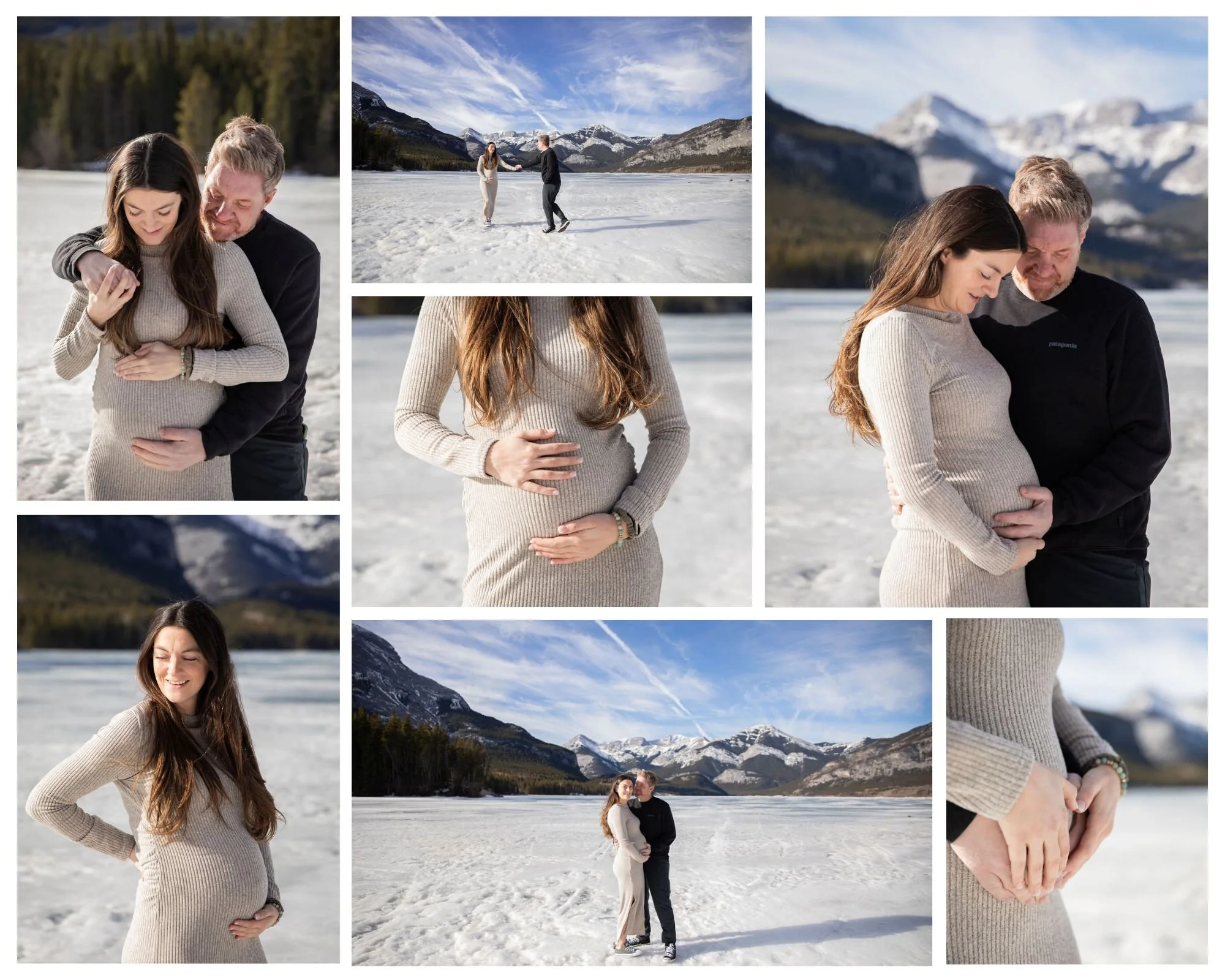  intimate maternity session couple photos at Barrier lake in kananskis, Alberta taken by a Calgary Alberta photographer, Lilyfire Photography 