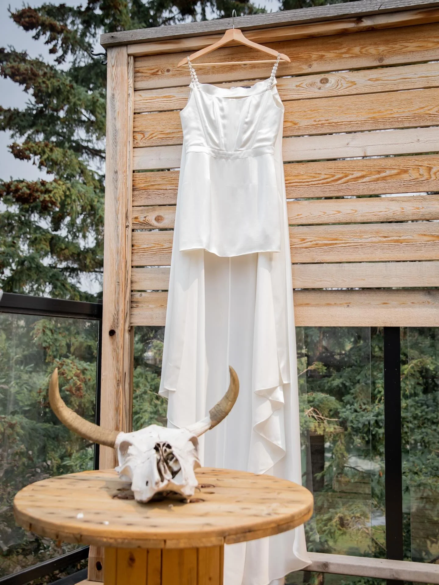 Taking a moment for the dress. 

Because when you said yes to the dress, you felt something. It felt like YOU and becomes such an important part of the planning and the day. 

So we feature it. 

We showcase it. 

We show it off in the place you chos