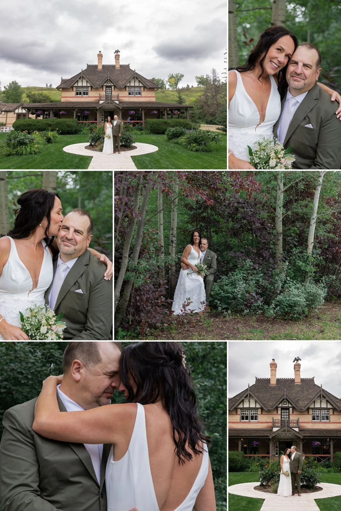 wedding bridal couple photos at Bow Valley Ranch in Calgary,Alberta