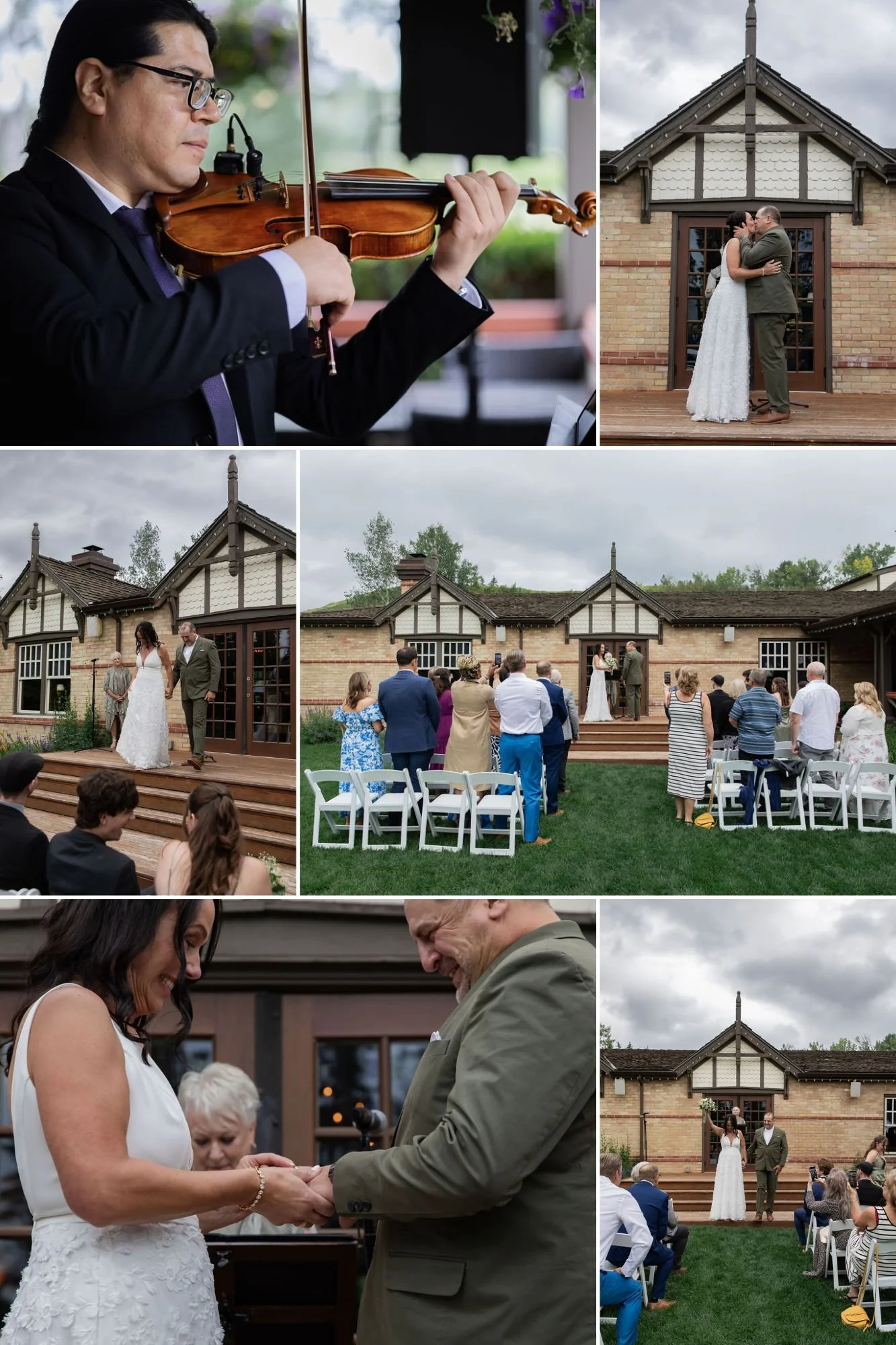 intimate wedding ceremony photography taken at Bow Valley Ranch, Calgary, Alberta