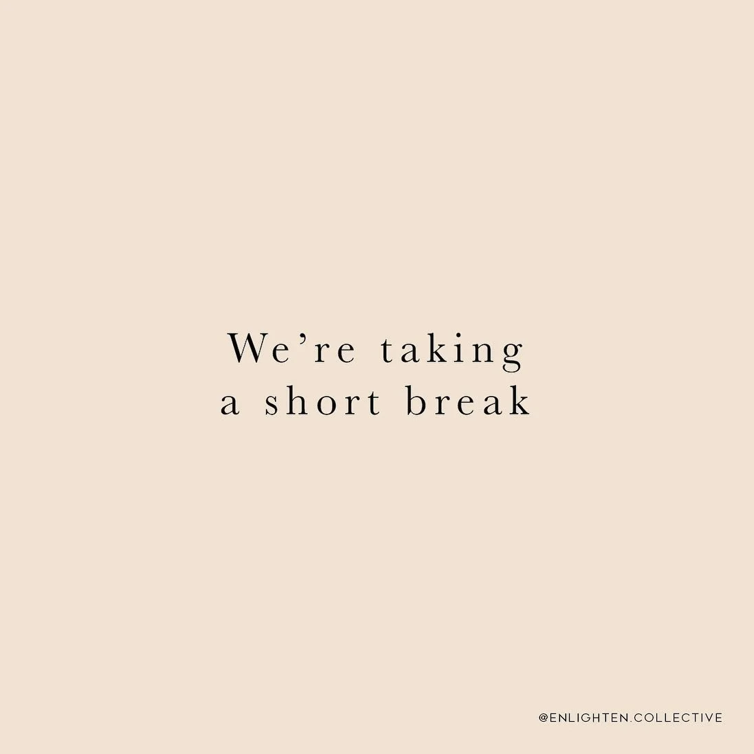 ✨Clinic Break✨

With school holidays upon us, Alyssa and Sophie will be taking a short break from the Enlighten Clinic to spend time with family. We will be back open on Tuesday 7th October. 

Our phones will not be regularly monitored during this ti