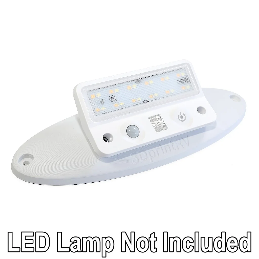 3DprintRV LED Lamp Mounted On White Oval Adaptor Plate.jpg