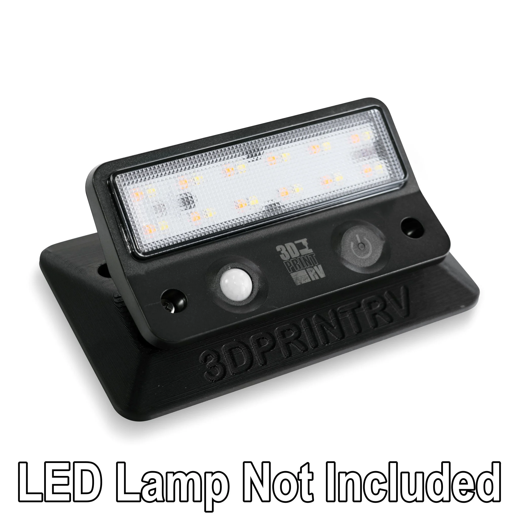 3DprintRV LED Lamp Mounted On Black Rectangular Adaptor Plate.jpg