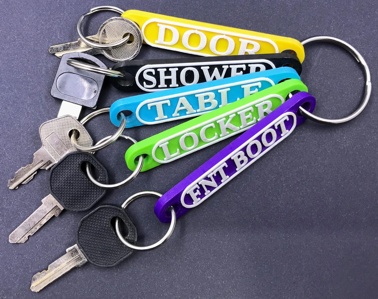 3DprintRV Large Caravan Key Tags With Keys
