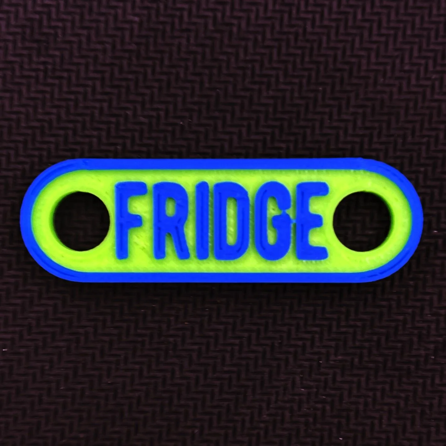 3DprintRV Small Caravan Key Tag - Fridge