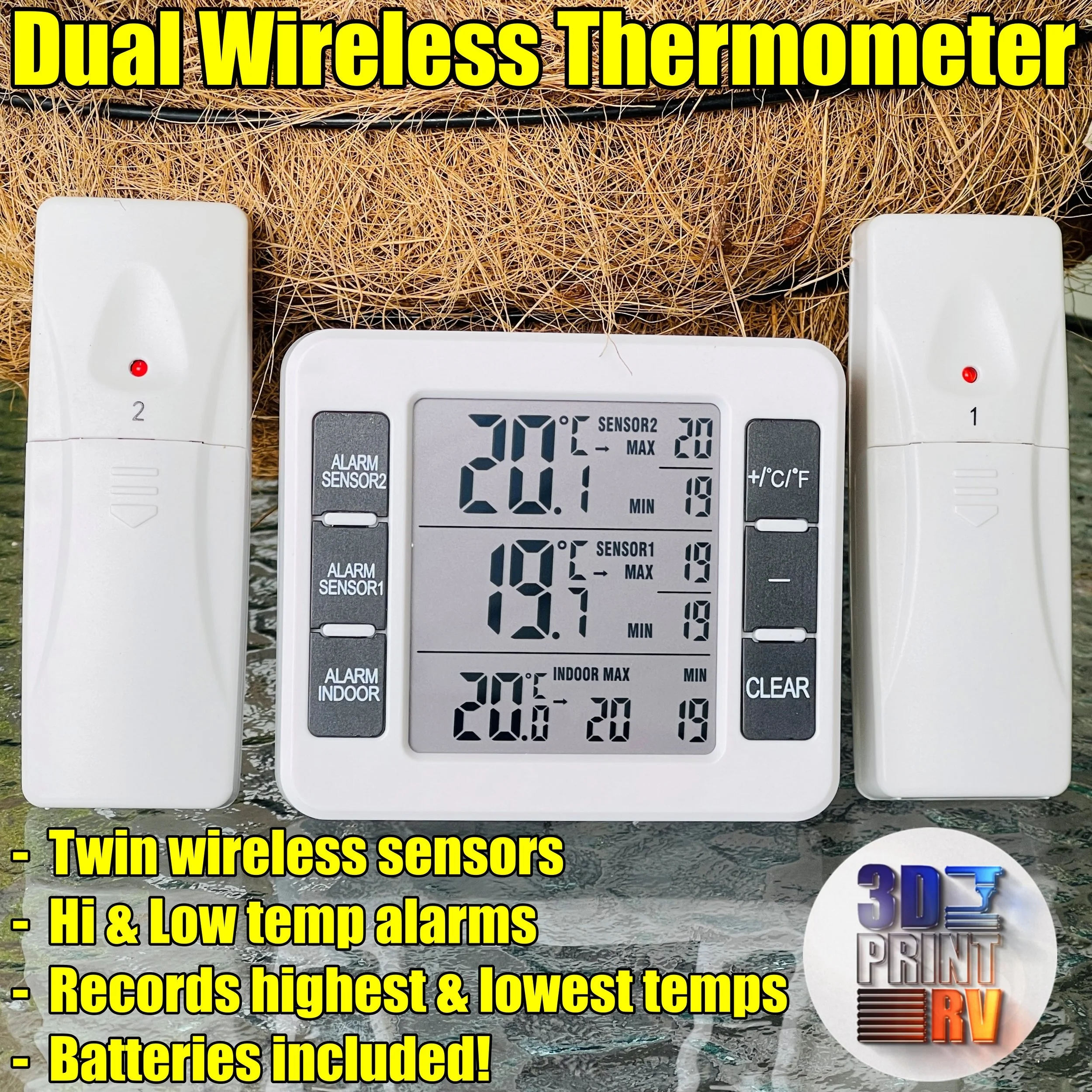 TWIN Wireless Remote Fridge Thermometer