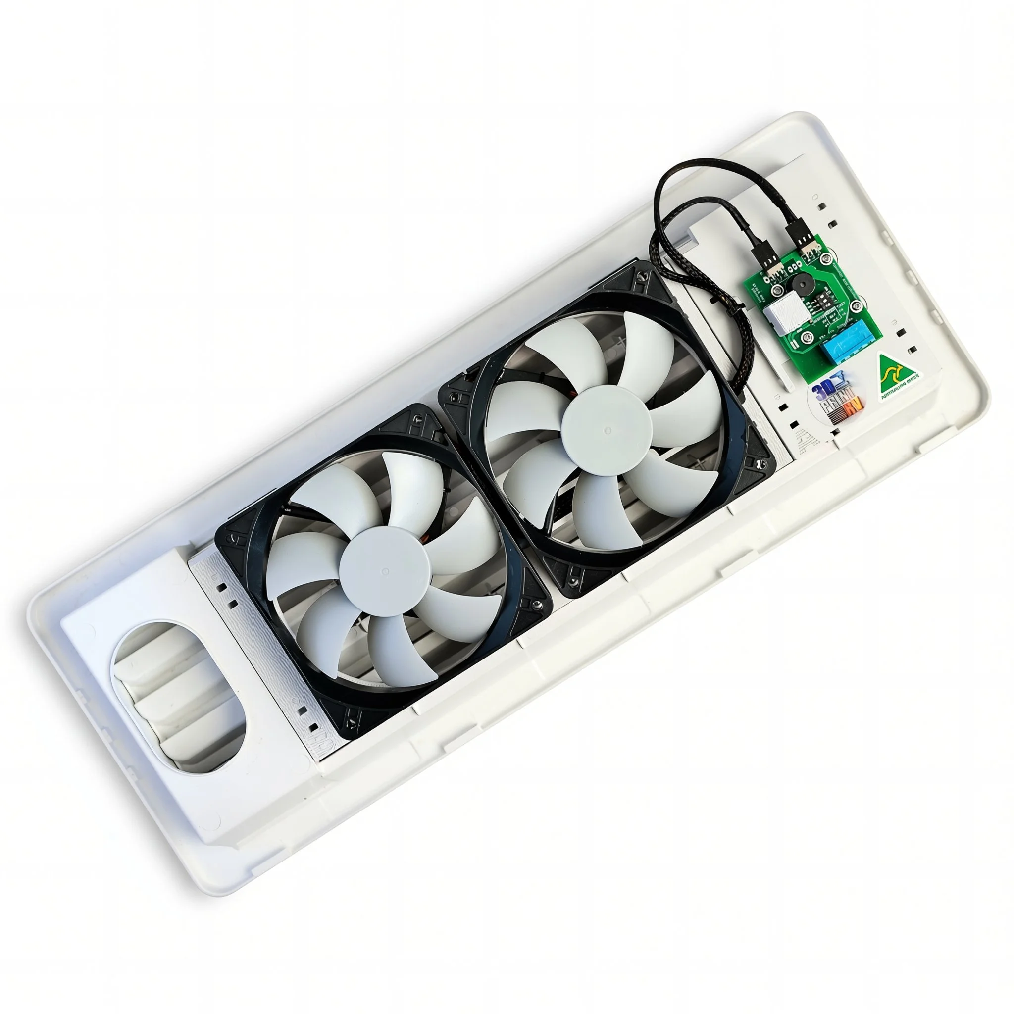 Klevacool Fridge Fan Kit Suit Small Thetford Vent Mounted To Vent Top View.