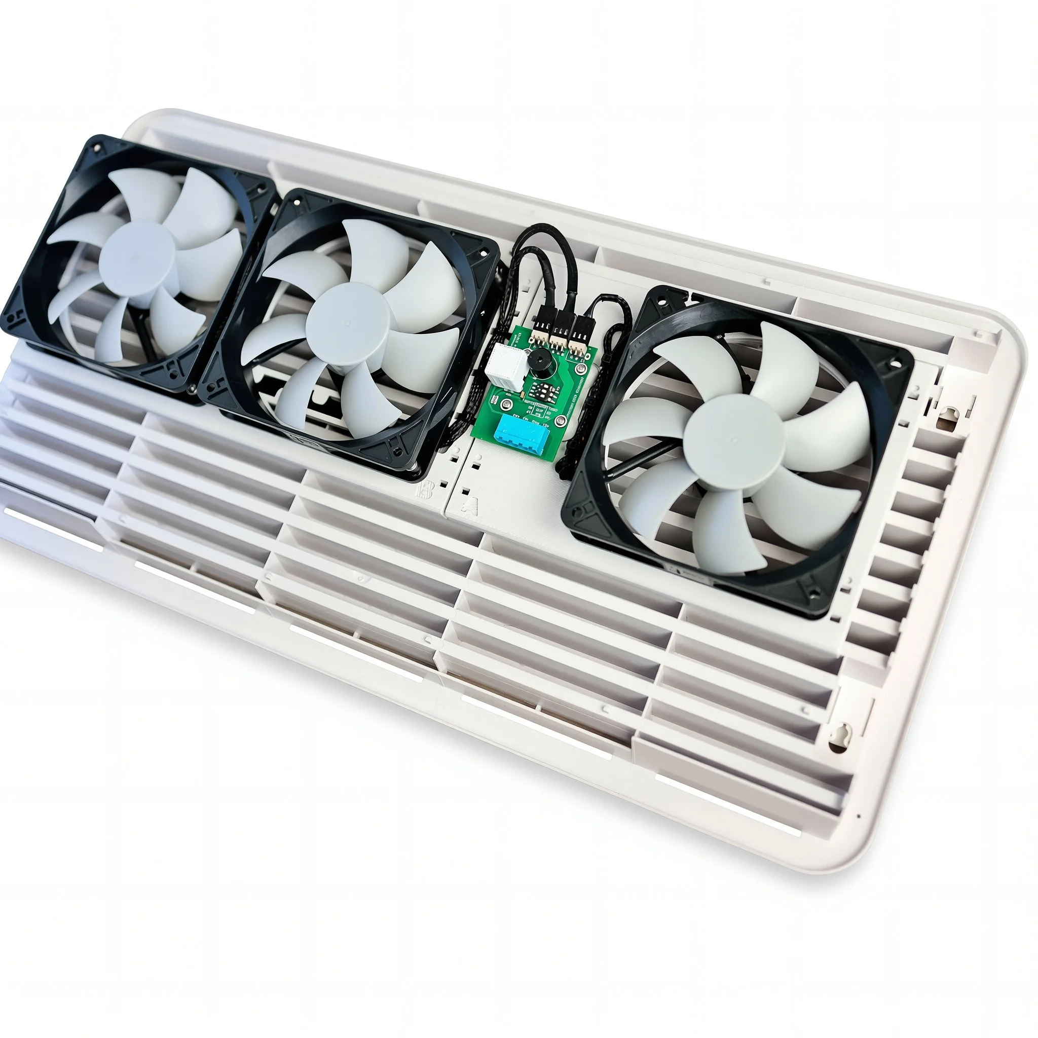 Klevacool Fridge Fan Kit Suit Dometic Large vent Top View On Vent 2.jpg