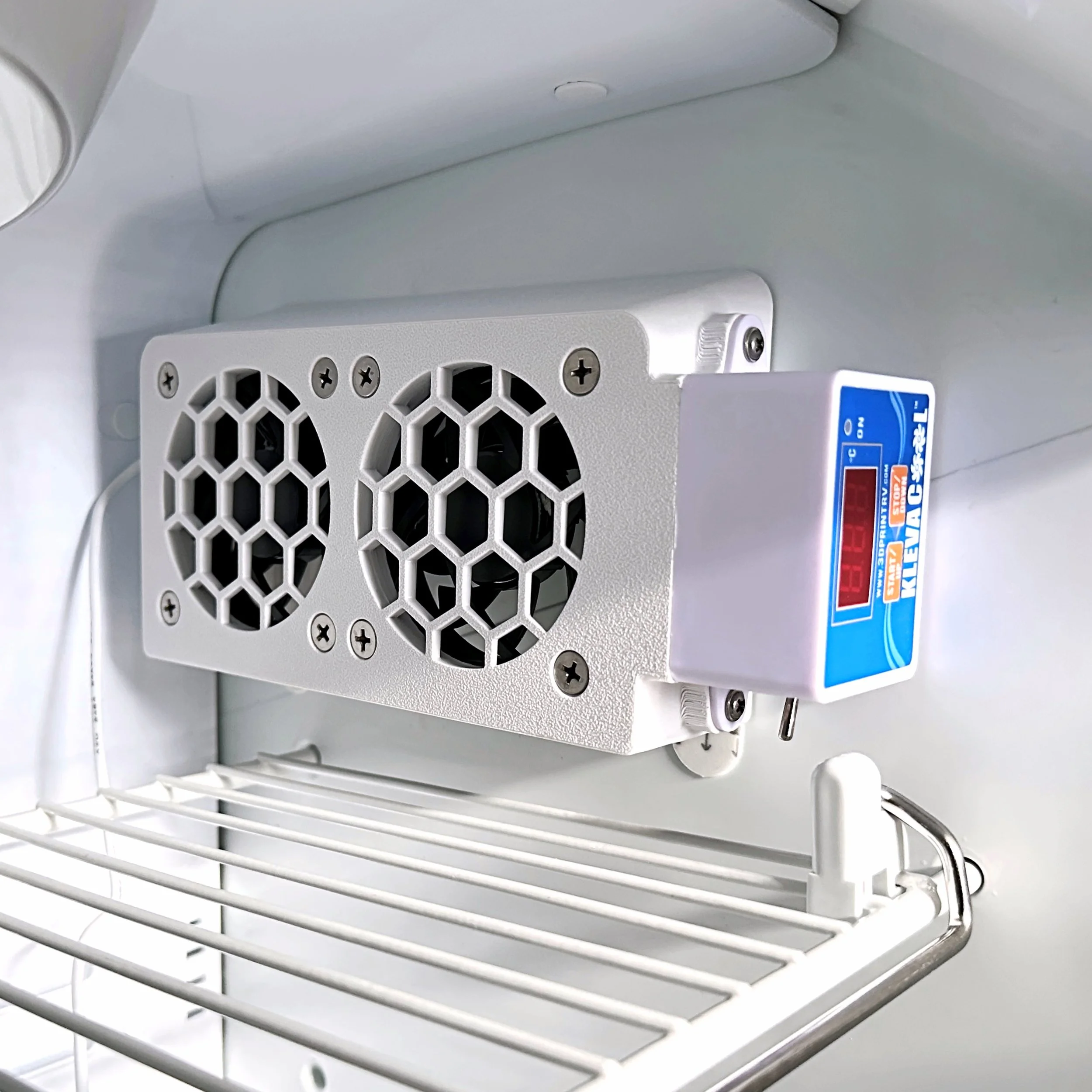 Klevacool RHS Twin Compressor Fridge Fan Close Up