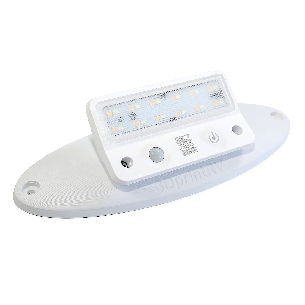Oval LED Motion Sensing Awning Lamp, Triple Colour, compatible with Campers & other caravans.