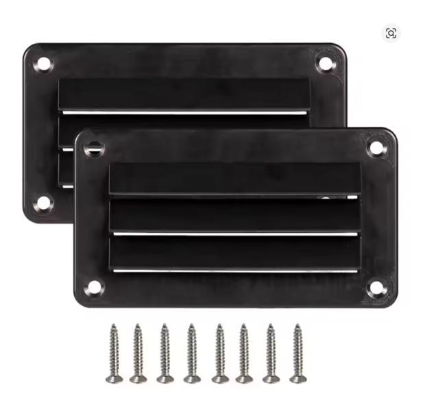 Two Single Black Vents With Screws 140mm x 79mm.png