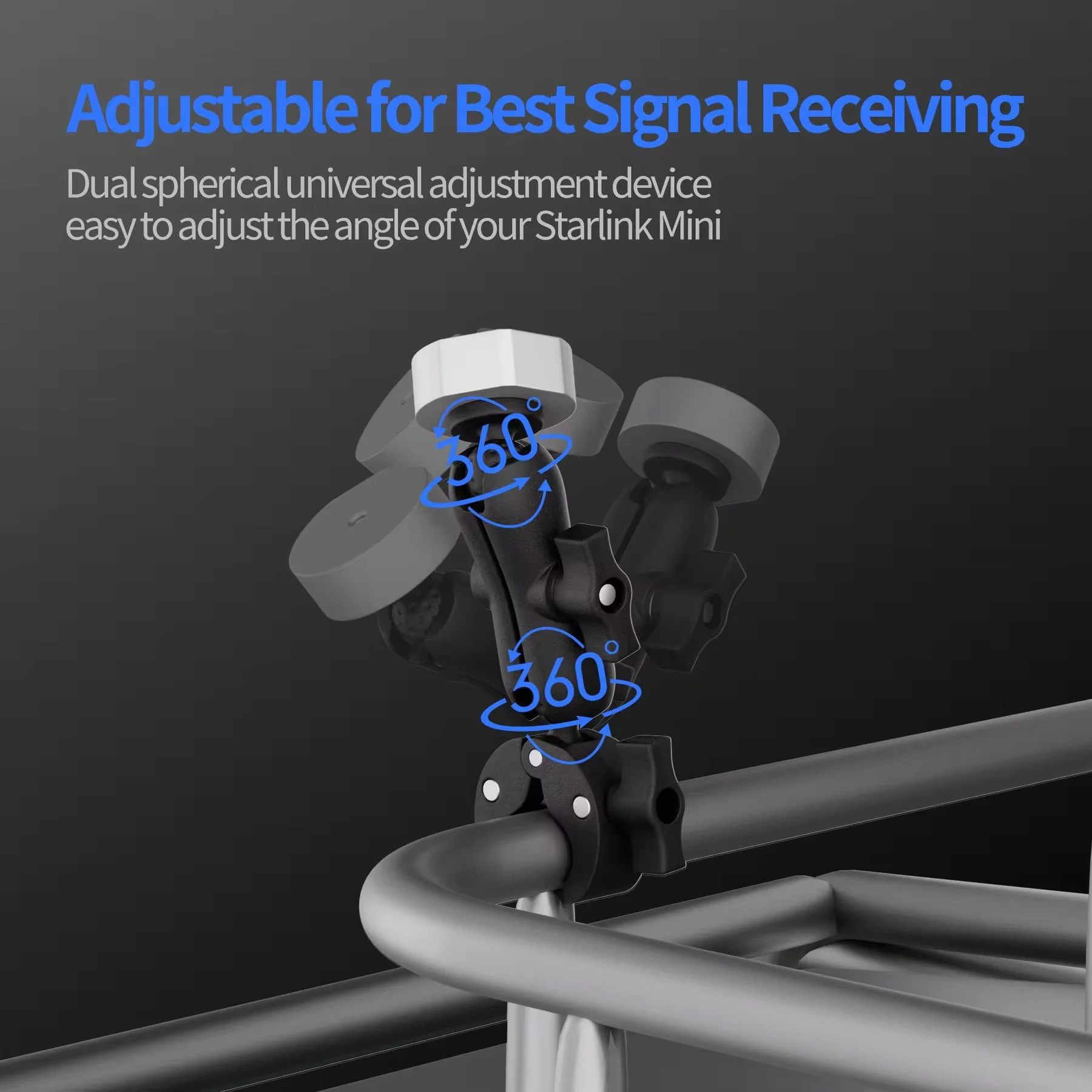 Starlink Mini Awning Mount Adjustment Range