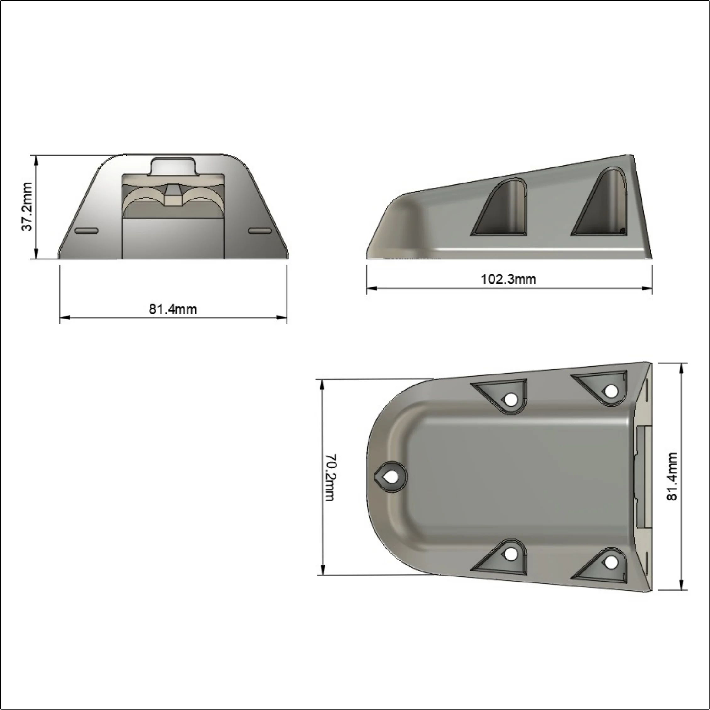 Klevaport-50-Single-Mount-Dimensions