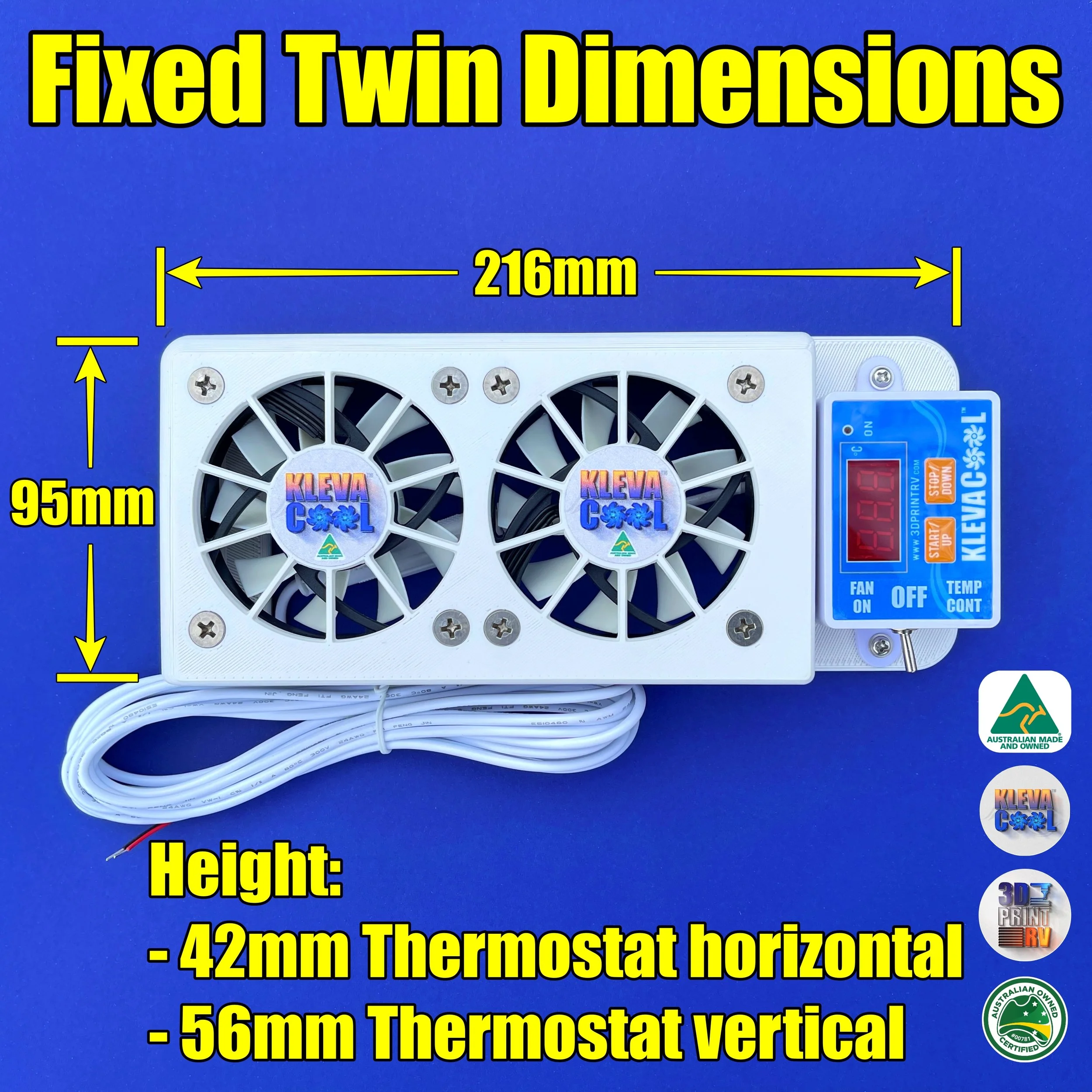 Klevacool™ Caravan Compressor Fridge Internal Fan Kits — 3DPrintRV