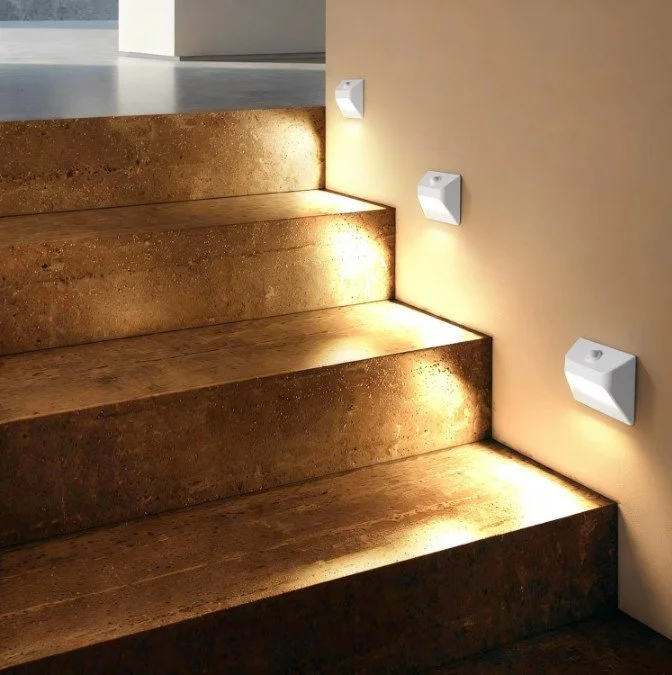 3DprintRV Walkway Lights Illuminating A Stairwell