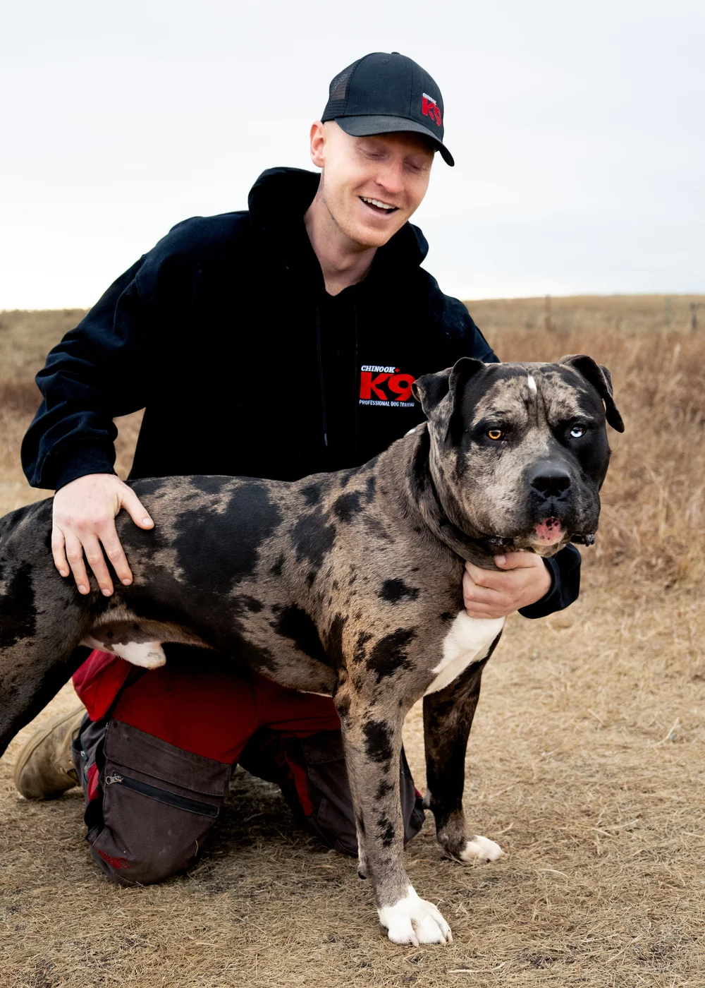 Zack Rickett with dogs