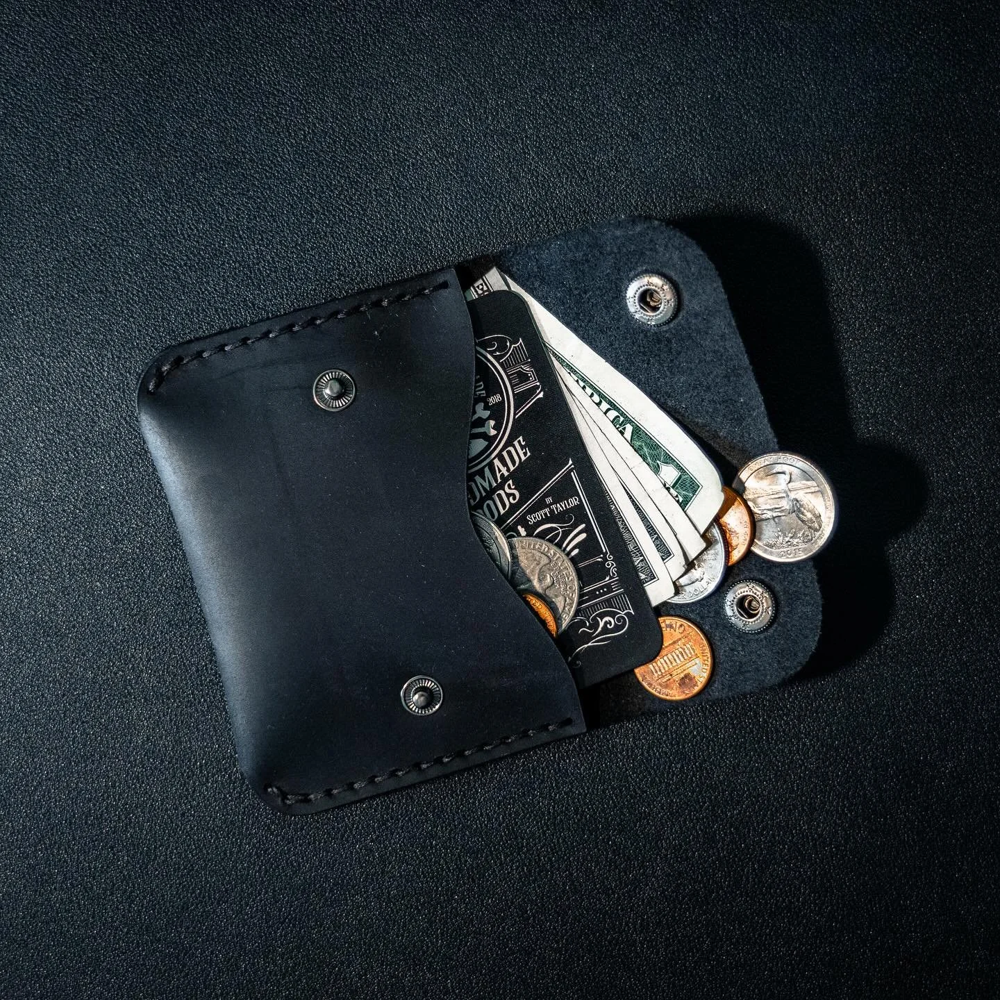 I have some of these coin pouches up for grabs ☠️
&mdash;&mdash;&mdash;&mdash;&mdash;&mdash;&mdash;&mdash;&mdash;
#handmade #leather #leatherwork #purse #coin #maker