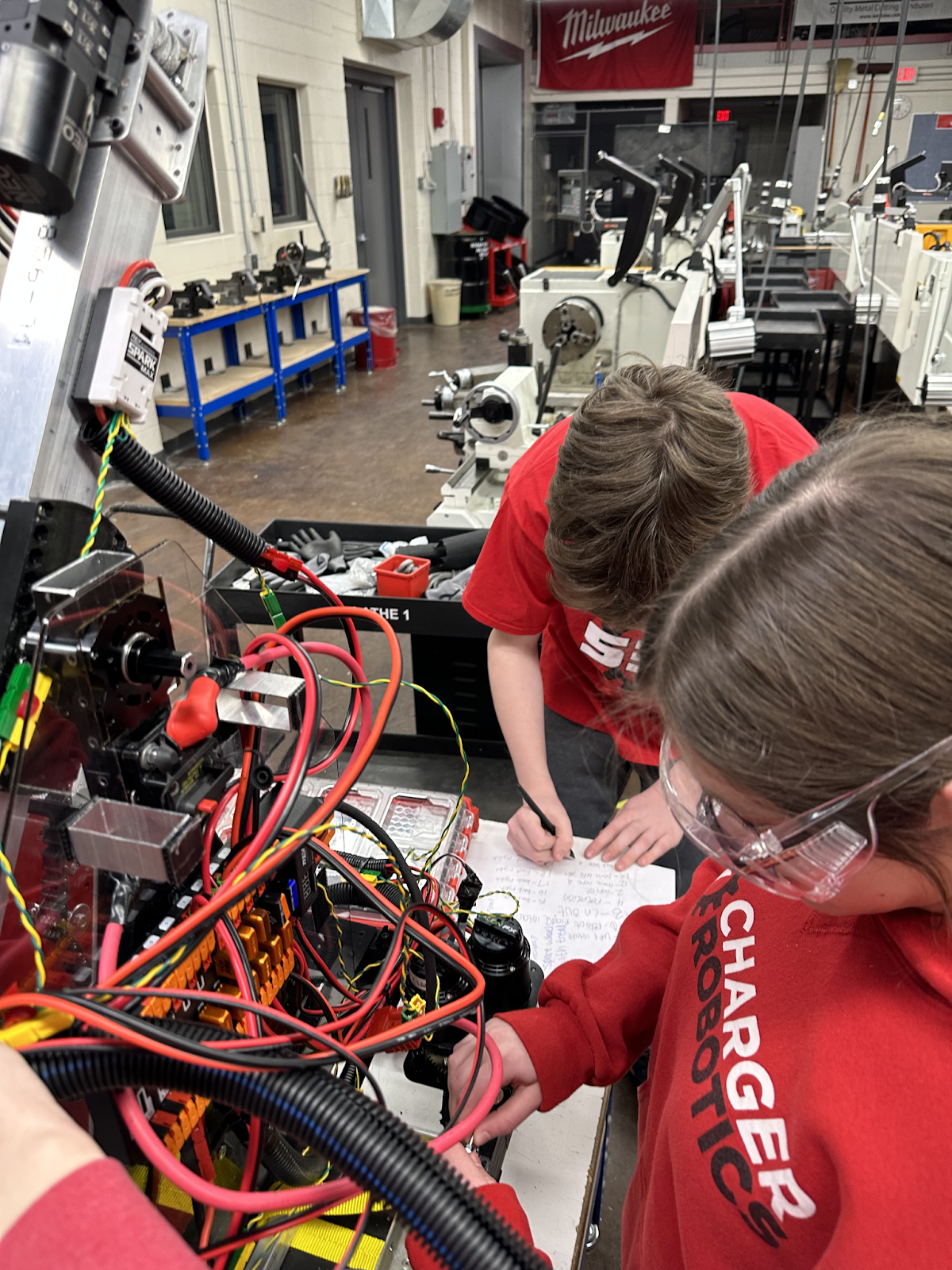  Last minute robot modifications. 
