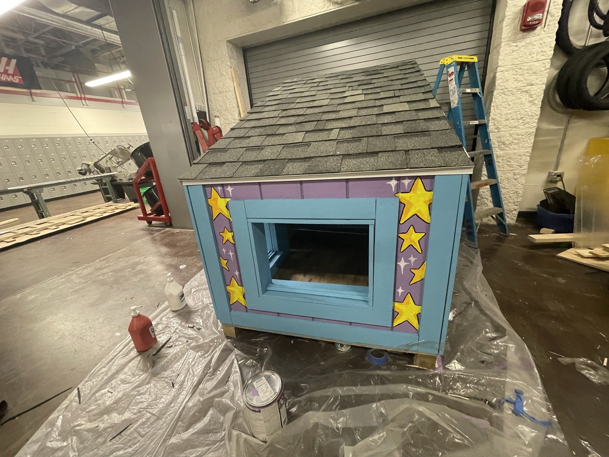 Pic 7: Blue and Purple House.JPG
