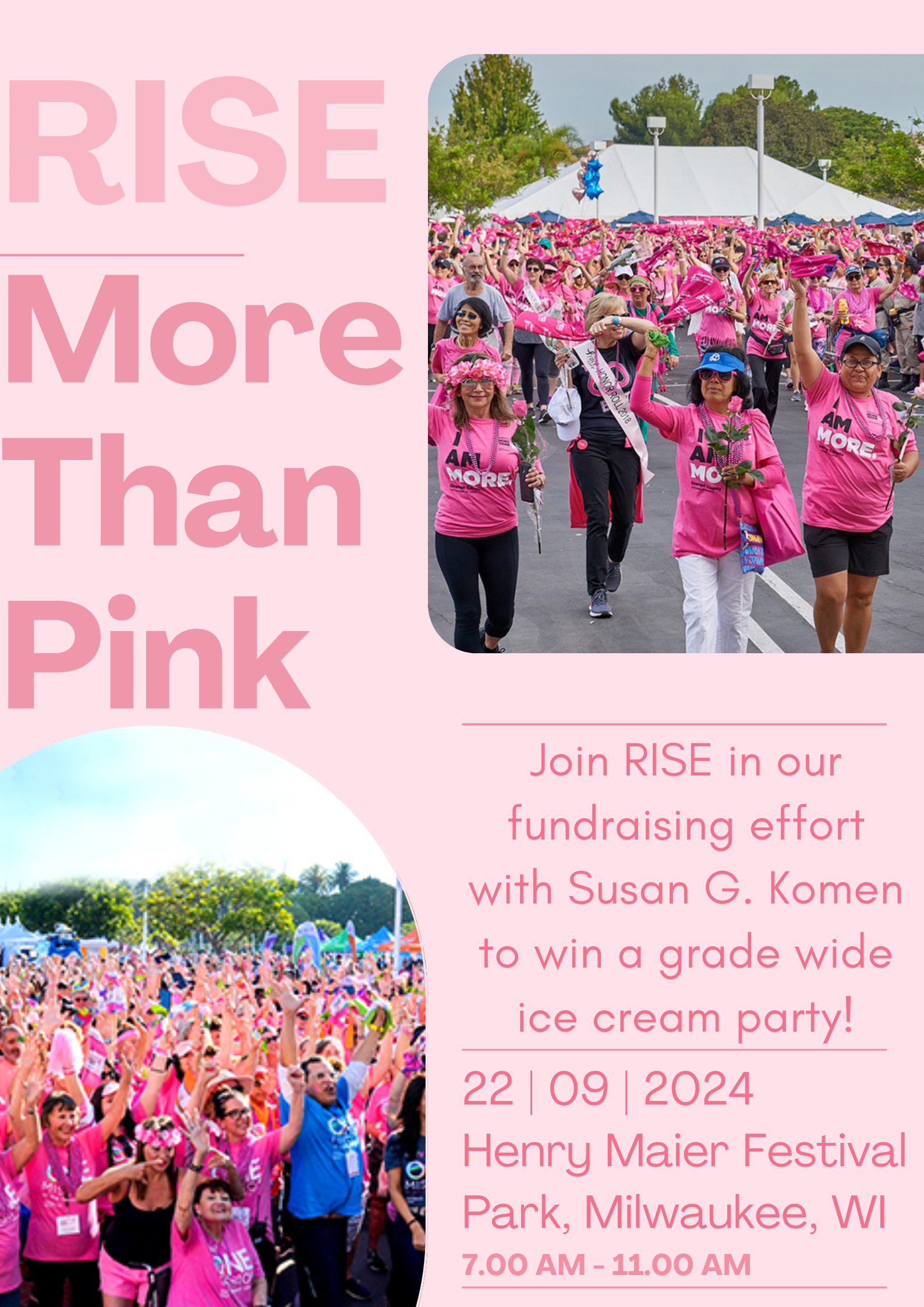 Rise Club At Upcoming Susan G. Komen Walk