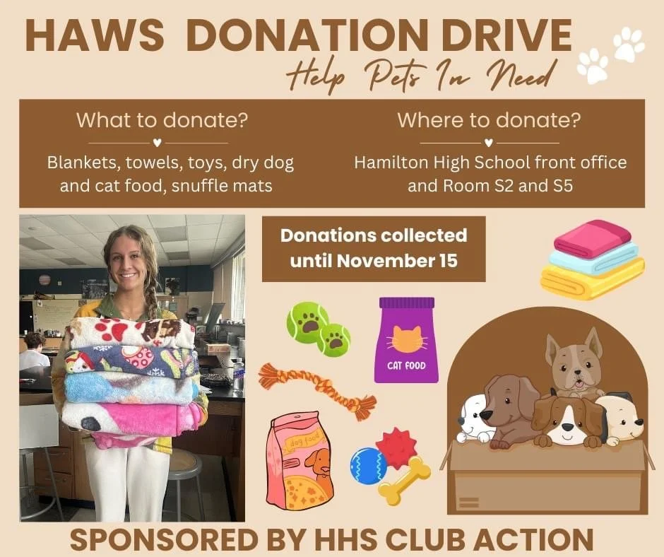 Club Action HAWS Donation Drive