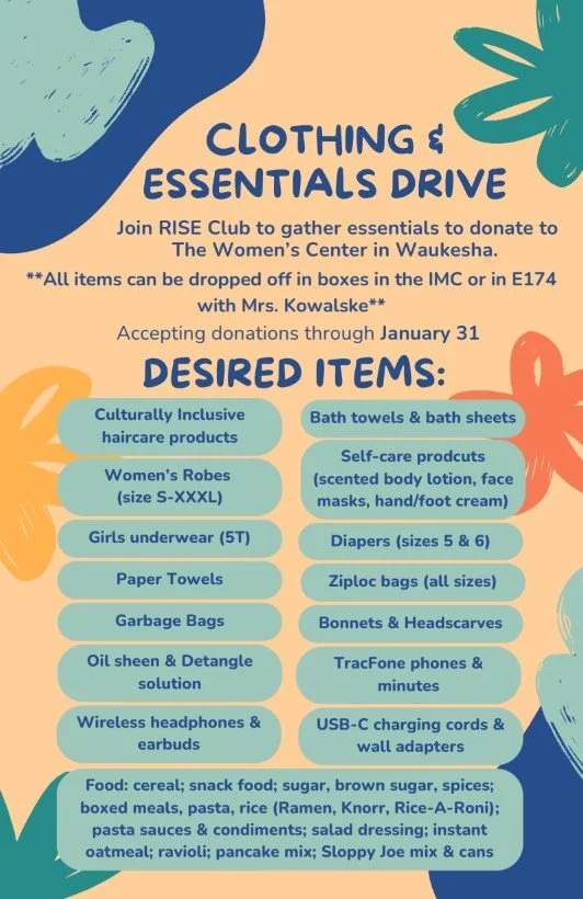 RISE Clothing and Essentials Drive