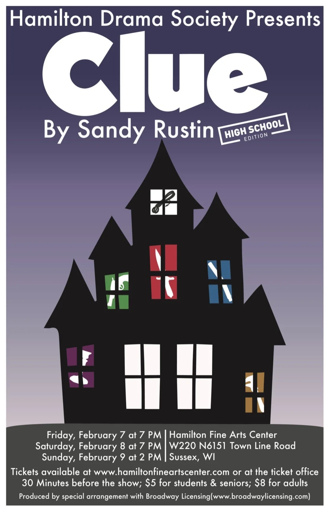  Hamilton Drama Society Presents: Clue