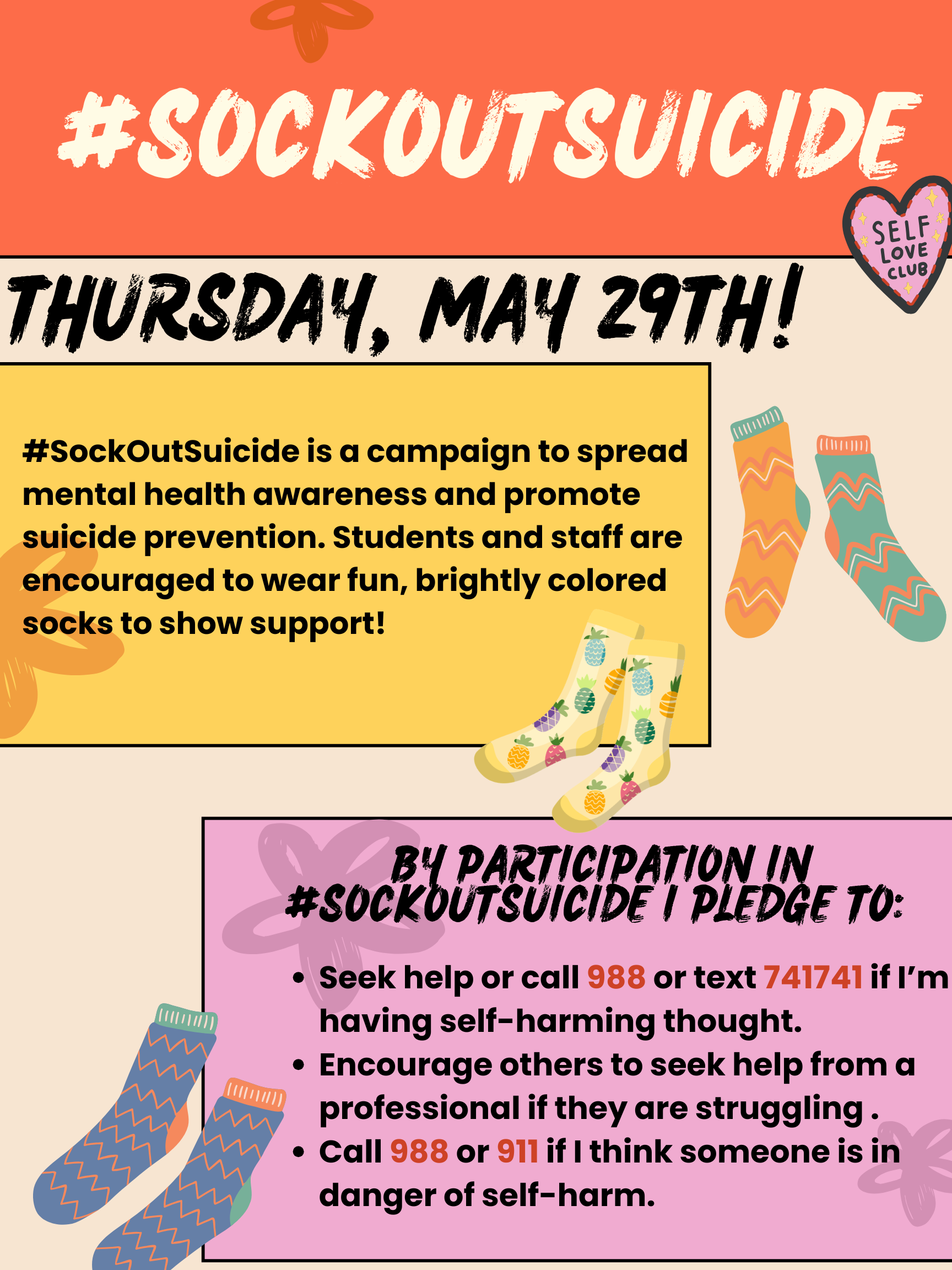 Hamilton #SocksOutSuicide on May 29