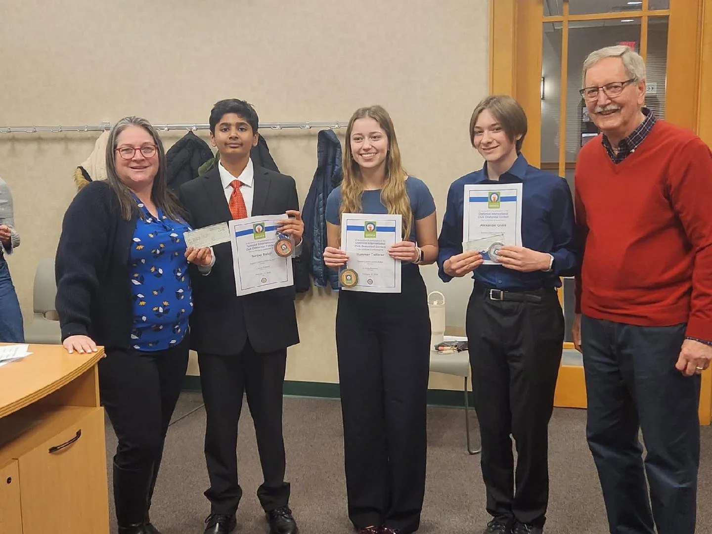 Hamilton Students Win Optimist Oratorical Competition