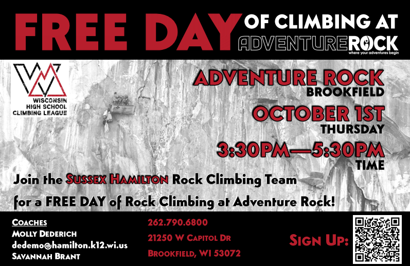 Free Day of Climbing at Adventure Rock