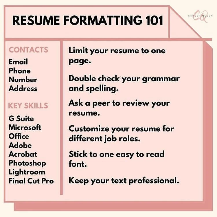 You will need to have a resume for most job, internship, and opportunity you apply for. Get started creating an outstanding resume today! 👏
Check out a sample resume in our instagram reels! 📱
creds: @officialcareerqueen 
#resume #professionaldev