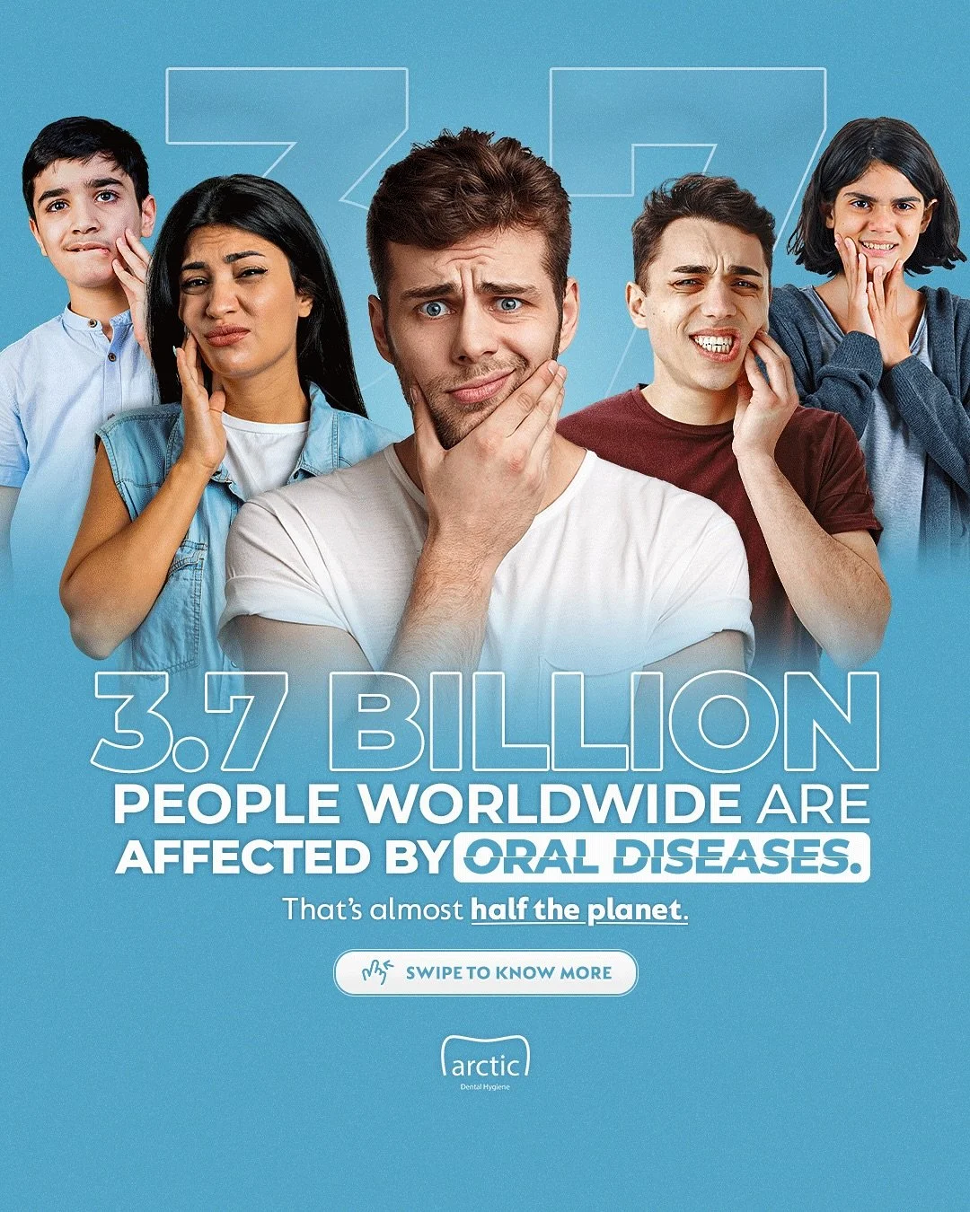 Oral health is a global issue and the numbers prove it.
‌
📊 According to the World Health Organization:
▪️ Nearly 3.7 billion people worldwide are affected by oral diseases.
▪️ Over 1 billion live with severe gum disease, mainly caused by poor