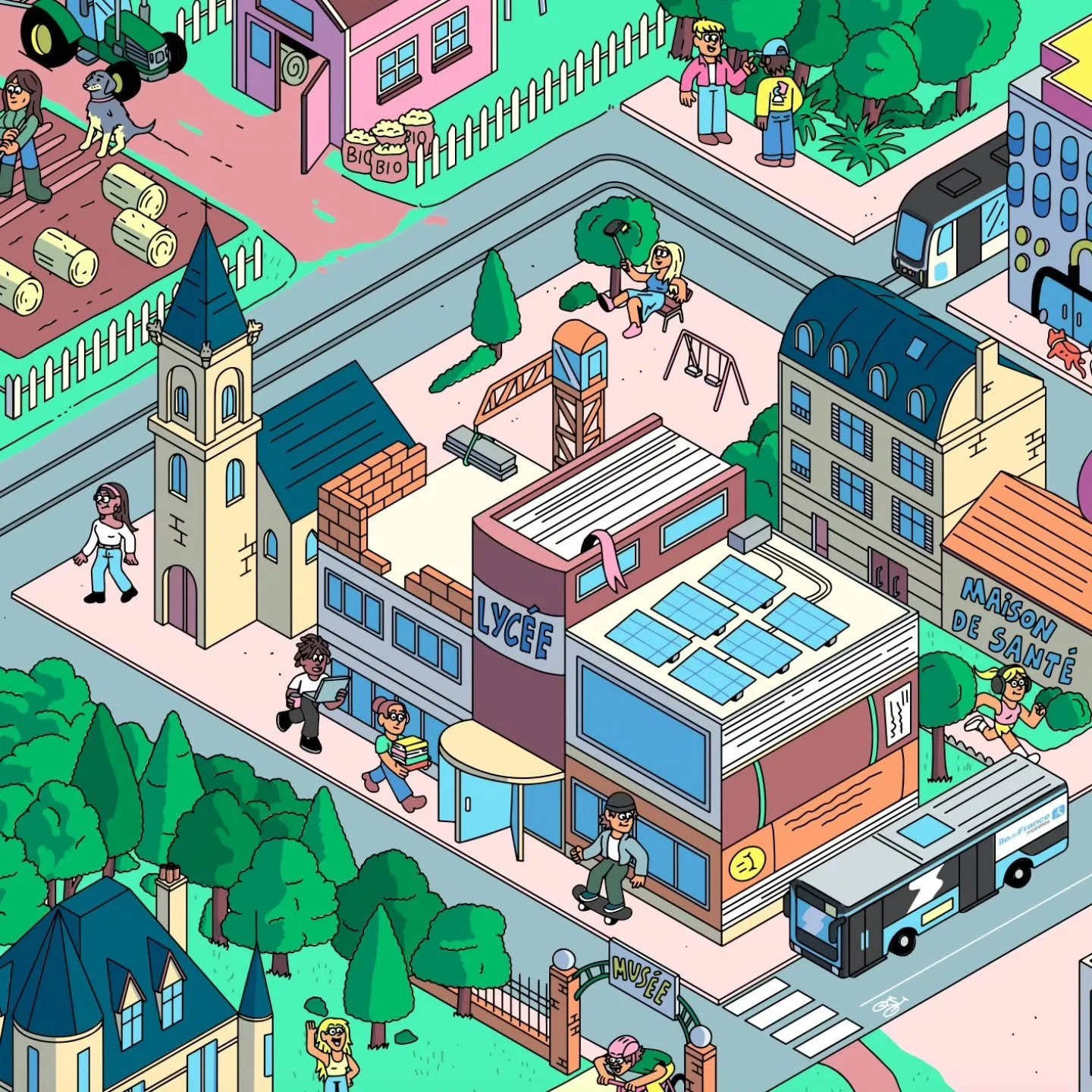 👀👀👀 nouvelle carte illustrant les compétences et services de la région @iledefrance par @alexandrenart 
Agence @publicisliveparis 
#ouestcharlie #whereswaldo #alexandrenart #regionidf