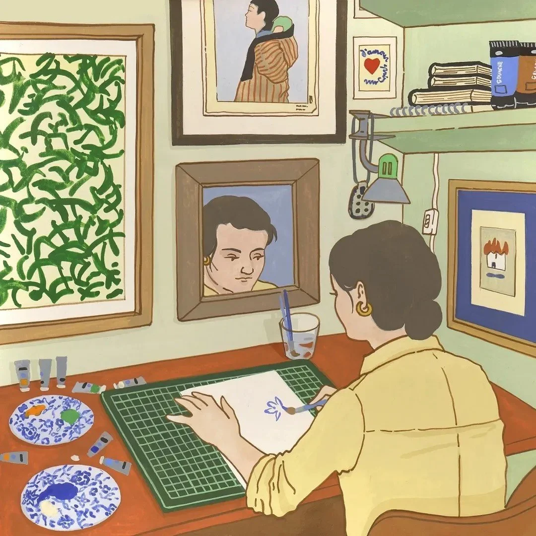 @clemence_trossevin x @journeesarchitecture 2/2
💬Dans une interview pour les Journées nationales de l'architecture, Clémence dévoile les coulisses de la création de l'affiche. 
🎨 Elle accompagne son interview d’un