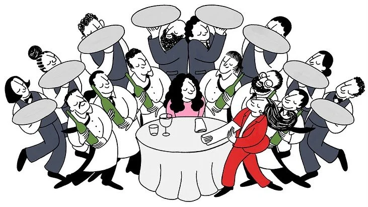 Dans un restaurant, on se retrouve souvent au milieu d’une chorégraphie, et de rituels gastronomiques. @deboraszpilman nous invite à partager cette danse avec une attention particulière à deux différents point