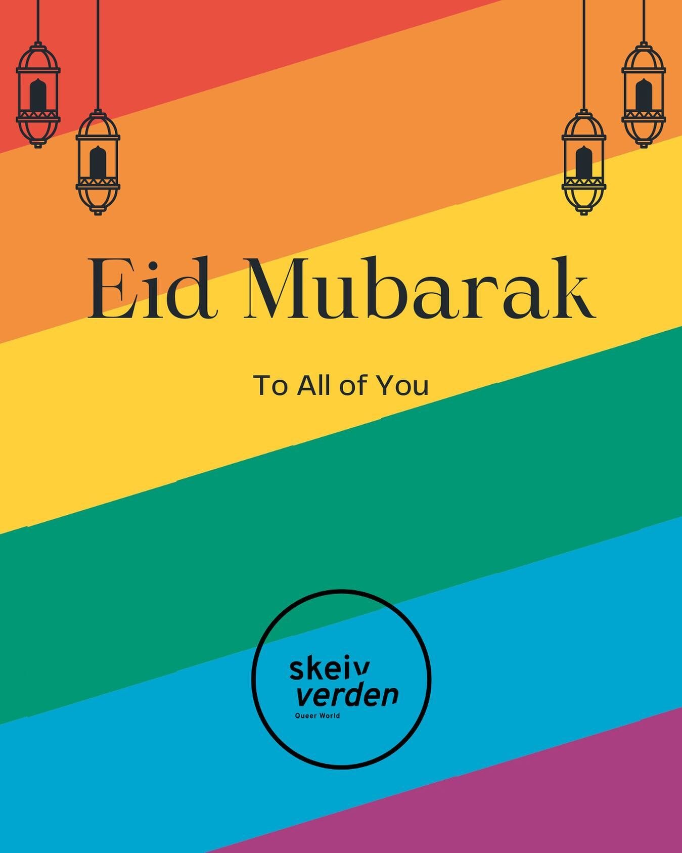 Skeiv Verden &oslash;nsker alle de av oss som feirer Eid Al-fitr i dag en veldig god feiring! &hearts;️

Eid Mubarak - عيد سعيد