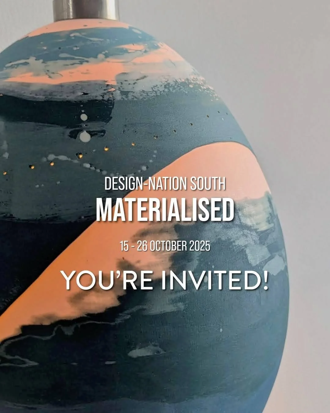 I'm pleased to invite you to our @design_nationuk group show: Materialised, at the Regency Town House in Hove in 2 weeks time!

Mark your diary for 15th to 26th October.

I'm showcasing my porcelain lamps and artwork alongside 17 other brilliant craf