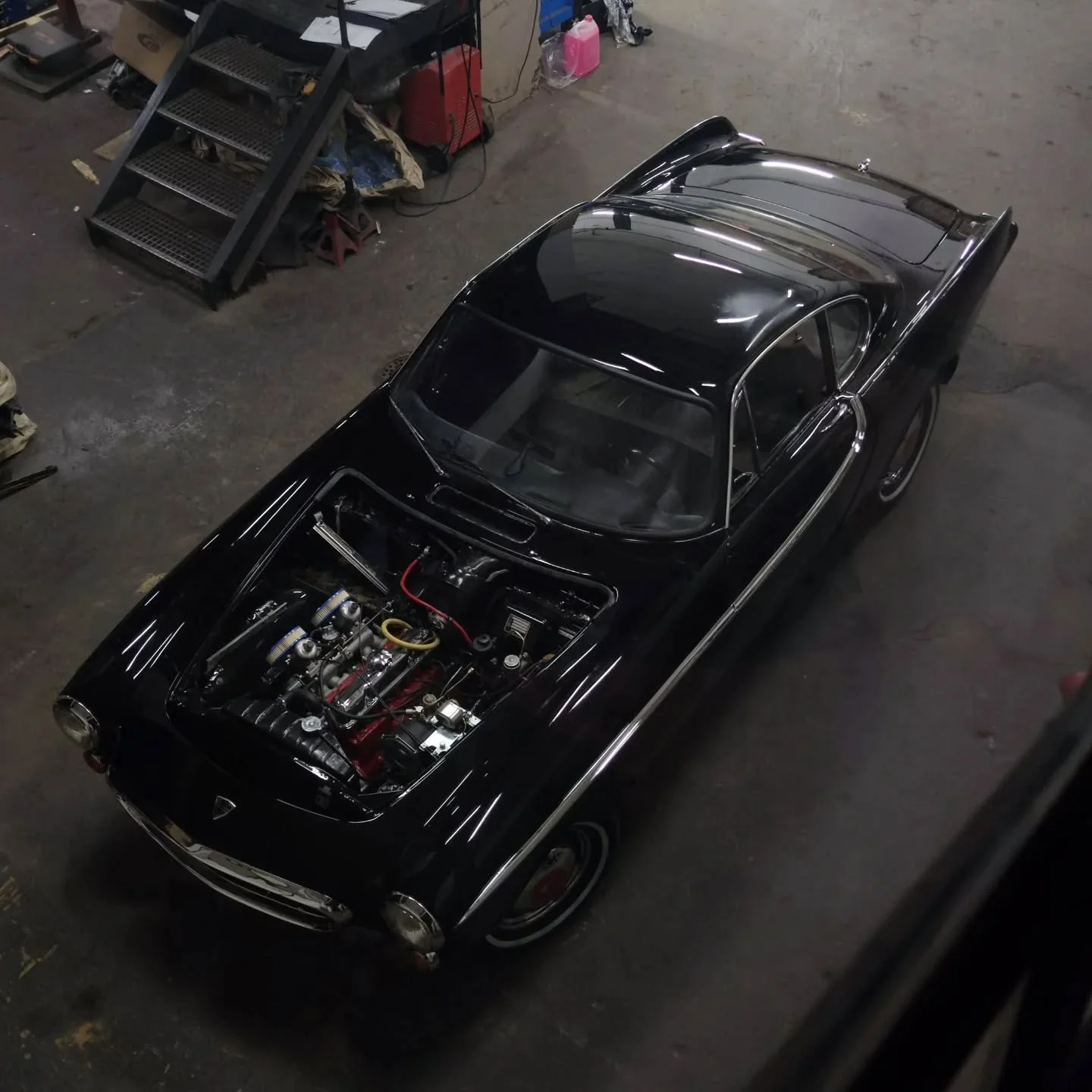 Believe it or not, black was one of the most rare colours of Volvo 1800S 
I think it looks great in black.
As good as it looks now, it is hiding some serious troubles and will need an insane amount of work done