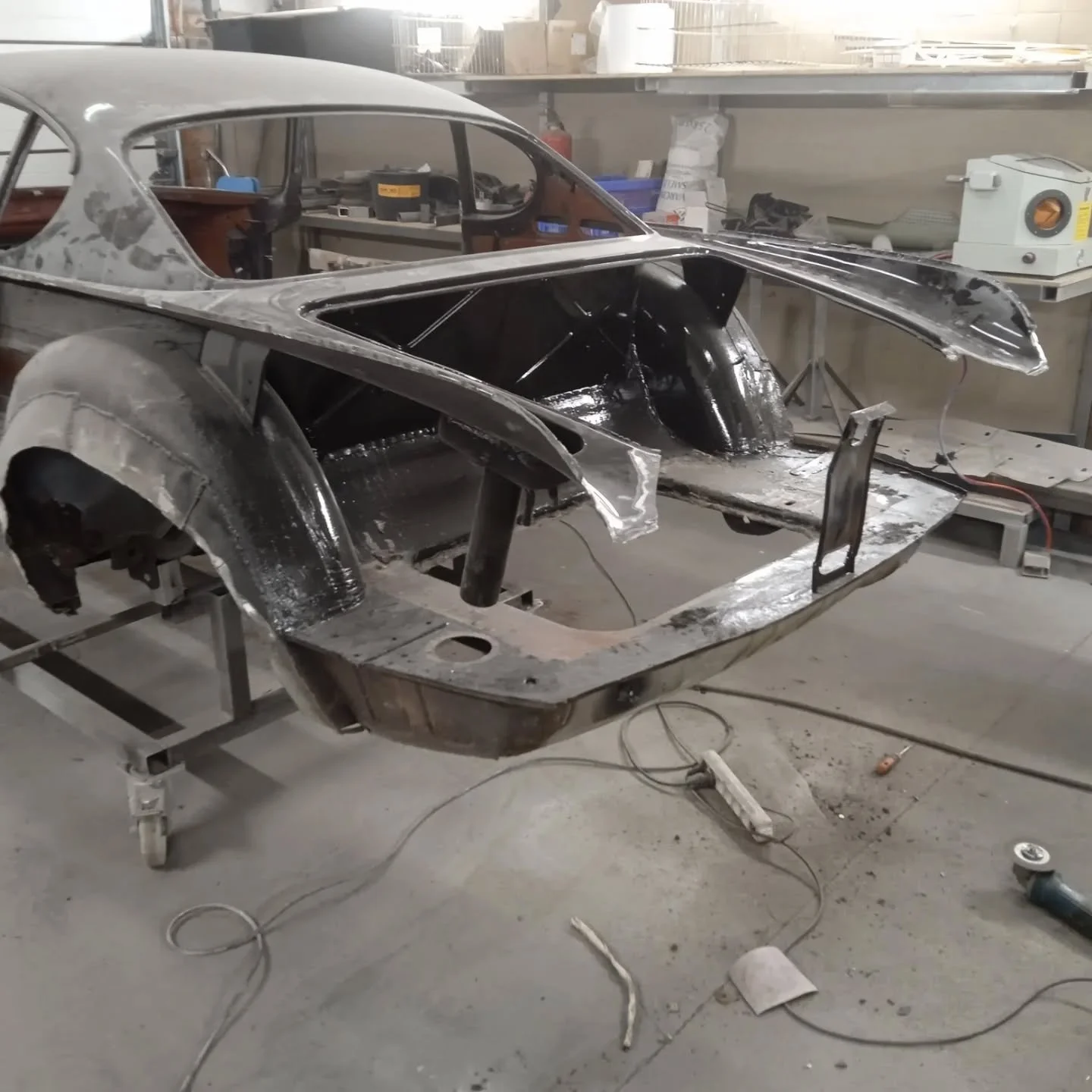 Remember that black early 1800S which I showed you some time ago? You all said it looks so good. 
We inspected the body. Found 2 whole pages of faults, bad repairs and rust. 
After talking with the owner we came to the conclusion that this is a car