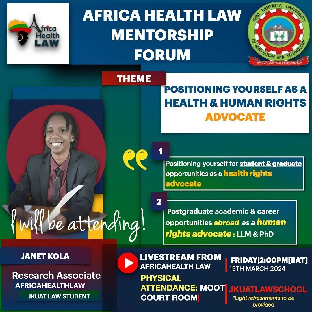 @h.e.n.n.y.k.i.d &amp; @k.o.la_ shall be attending our MENTORSHIP FORUM to learn more about:

 &bull;  How to position yourself as a health and human rights advocate.

 &bull;  Post-graduate academic &amp; career opportunities.

- Student and graduat