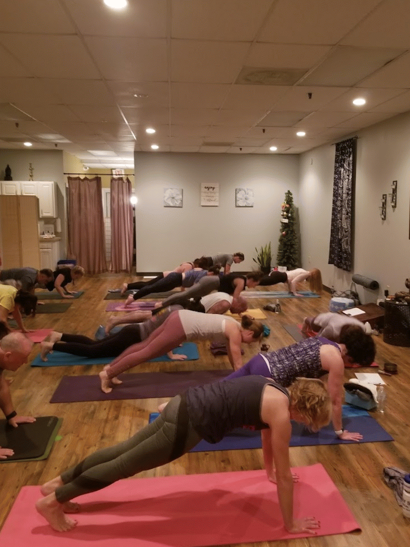 108 Sun Salutations Group Class at Emerald Yoga Studio in Pembroke MA
