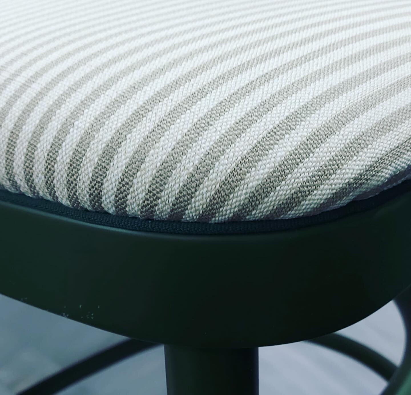 Custom counter stools ready for their close up! 

These beauties are being made for us by @gabriellajames_chairmakers using performance fabric by @perennialssutherland_uk and trimming by @samuelandsons. 

#bespokefurniture #kitchendesign #counterstoo