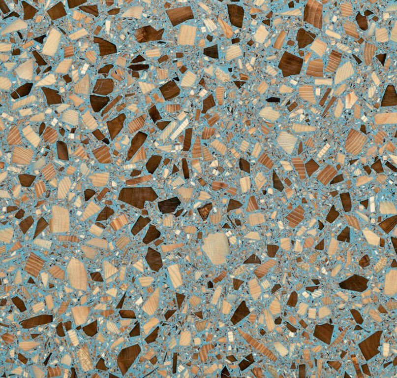 Sourcing for a new project and came across TreeAzzo, a new resin-bound wood particle product from @havwoods. All the graphic interest of terrazzo, but with the warmth of wood. Loving it in &quot;blueberry&quot;!

##interiors #interiordesign #interior