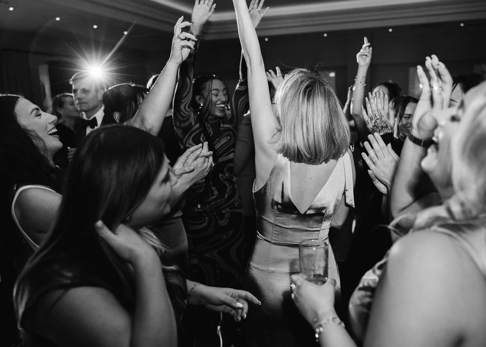  Emotional stylish black tie Horwood House wedding photography 