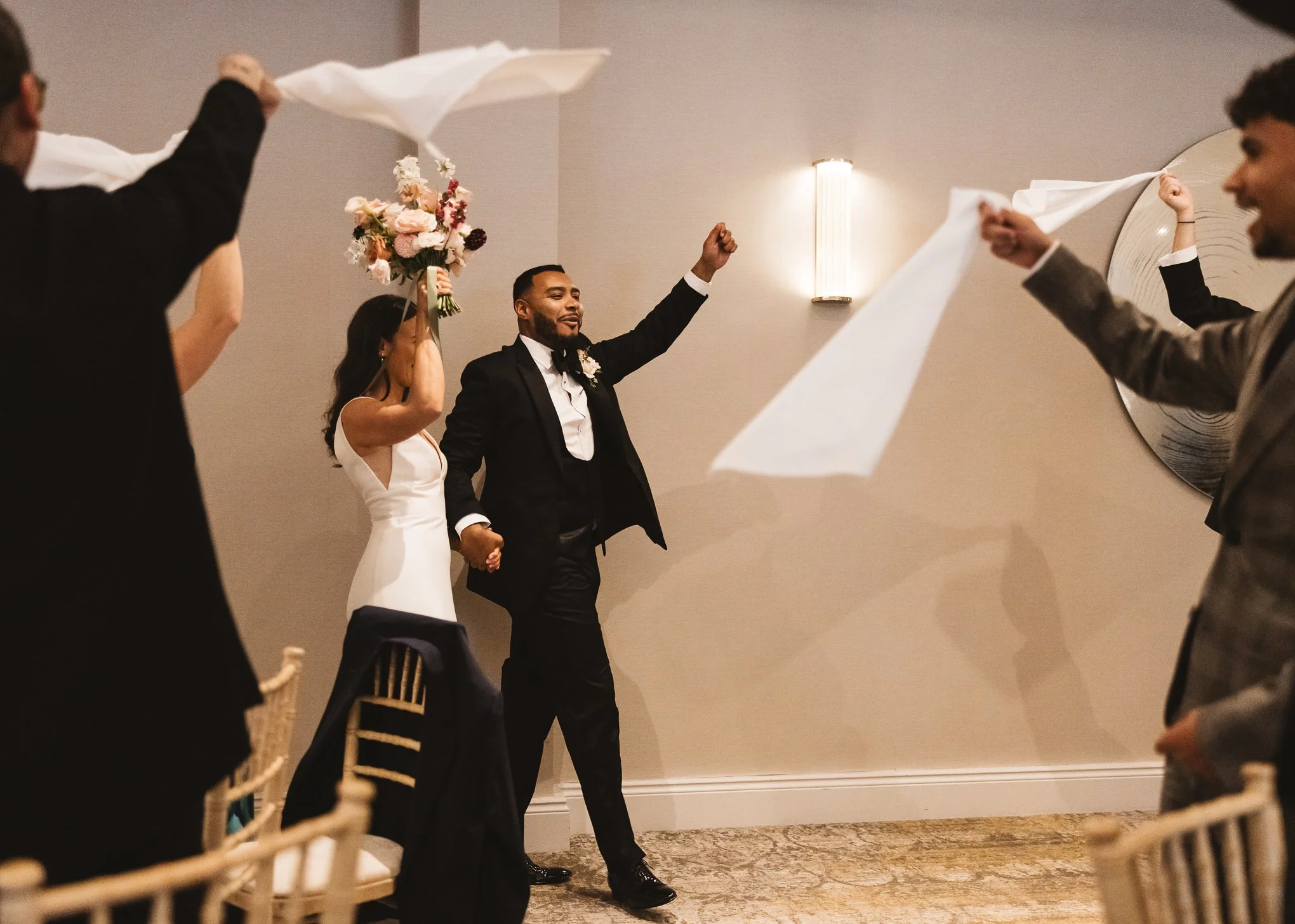  Emotional stylish black tie Horwood House wedding photography 