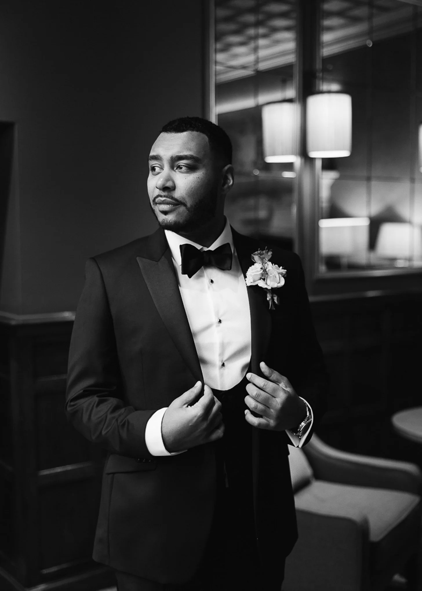 Elegant black tie Horwood House Wedding Milton Keynes-4.jpg