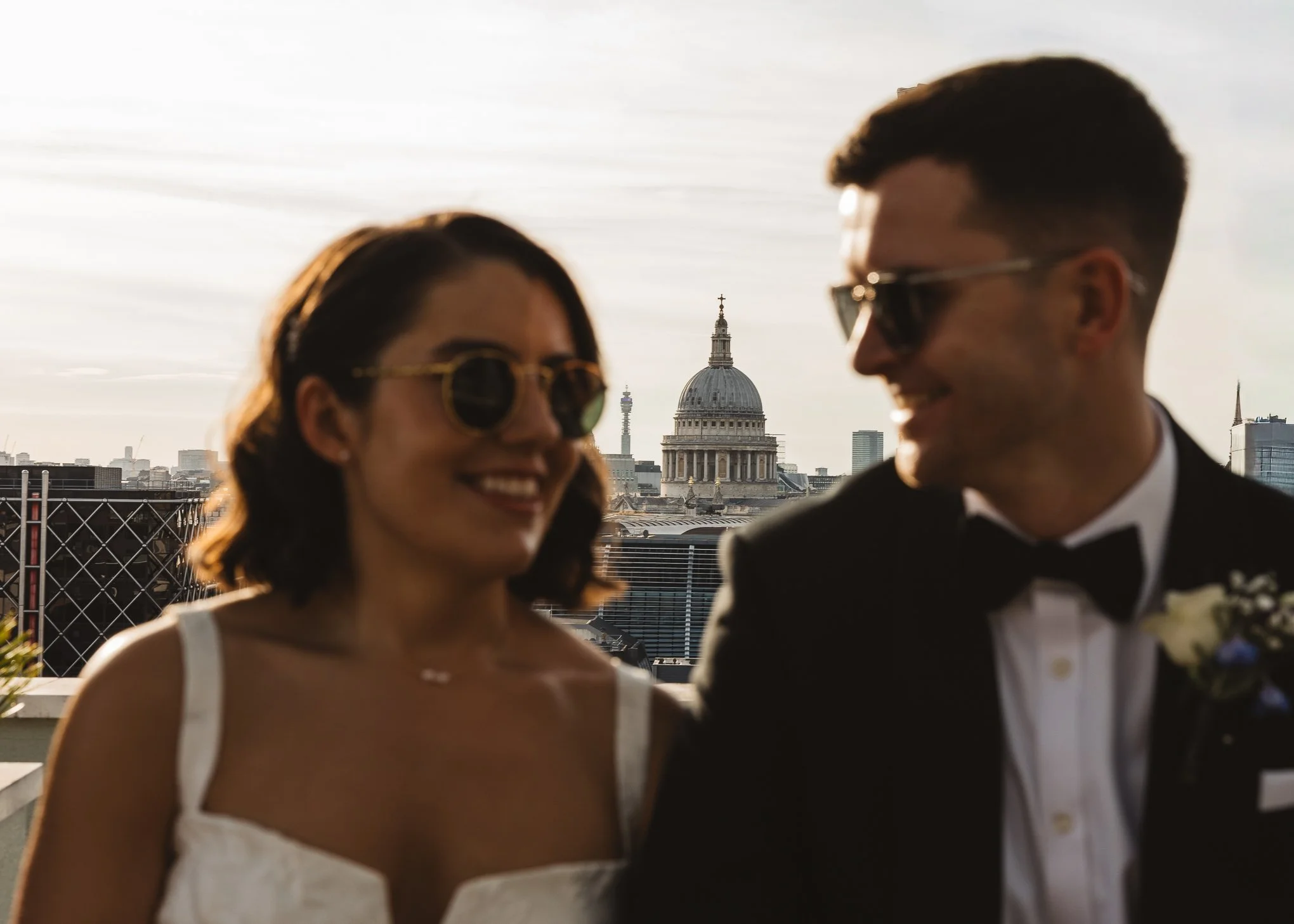 Stylish black tie Marylebone and Wagtail rooftop wedding photography-59.jpg