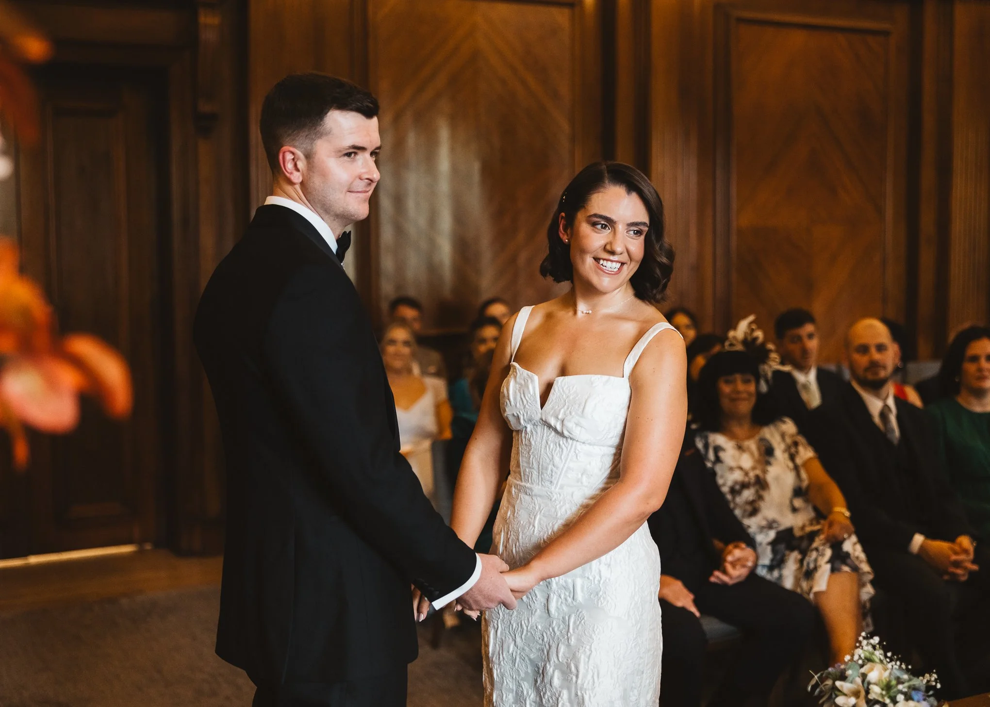 Stylish black tie Marylebone and Wagtail rooftop wedding photography-17.jpg